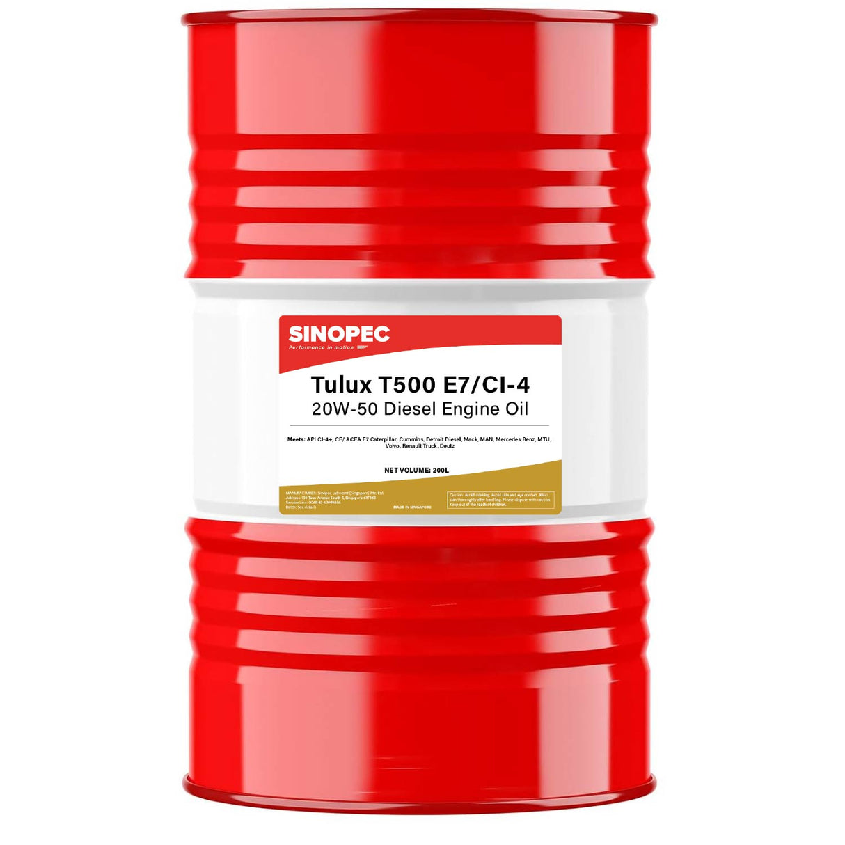 20W50 | 200L | Tulux T500 20W50 E7 Diesel Engine Oil - Drum