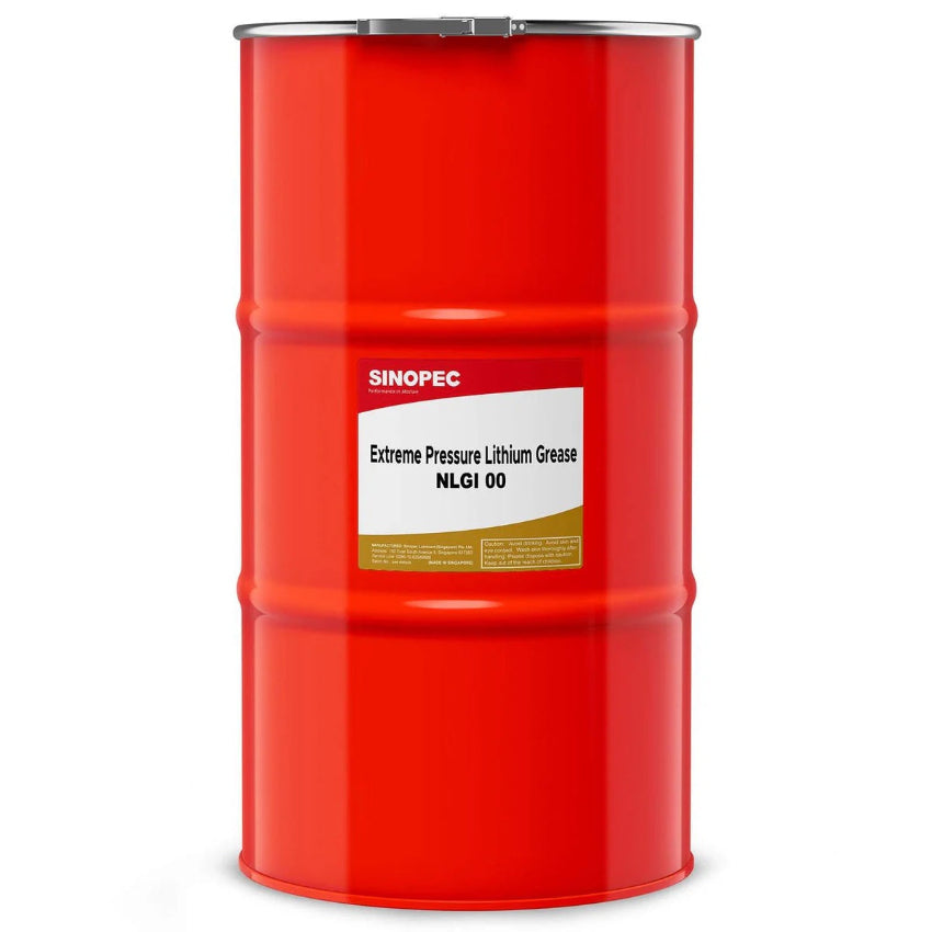 Front image of Sinopec Extreme Pressure Lithium Grease NLGI 00 keg of 54 kg.